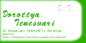 dorottya temesvari business card